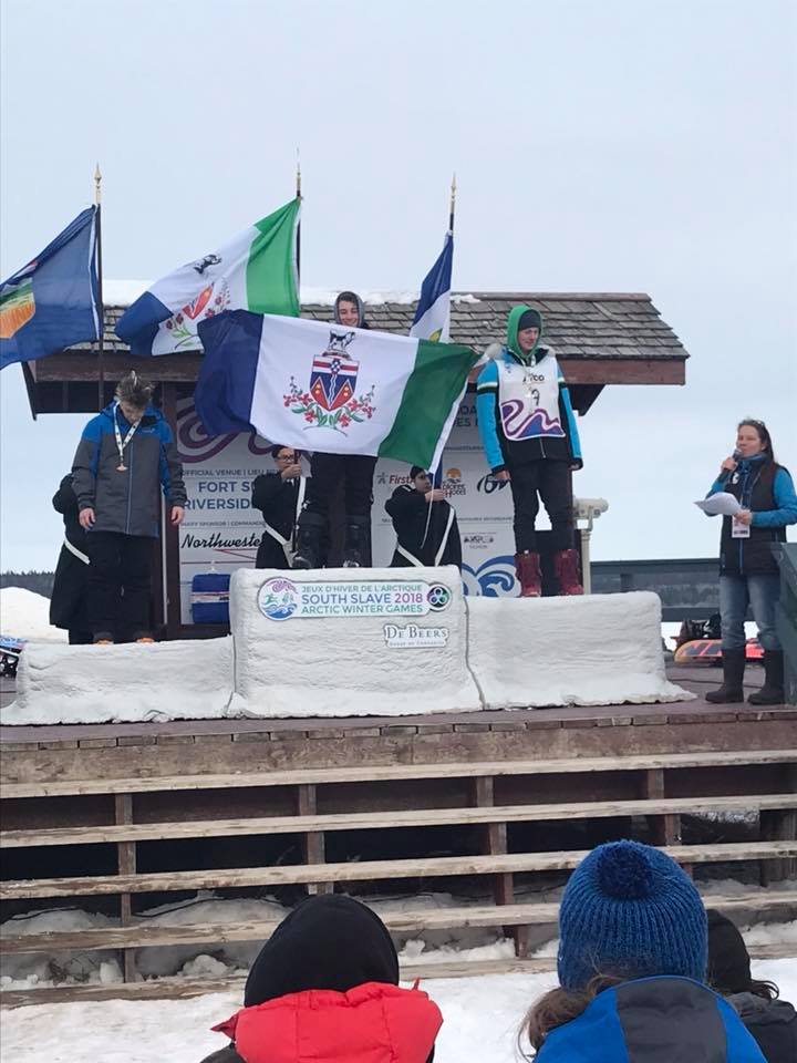 Podium at 2018 Arctic Winter Games